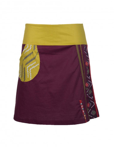 Cotton skirt aztec print